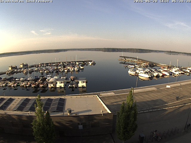 Archiv Foto Webcam Blick auf den Stadthafen und den Senftenberger See