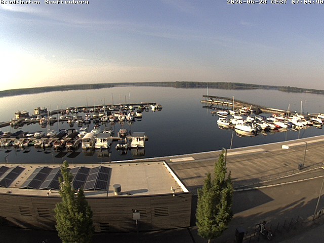 Archiv Foto Webcam Blick auf den Stadthafen und den Senftenberger See