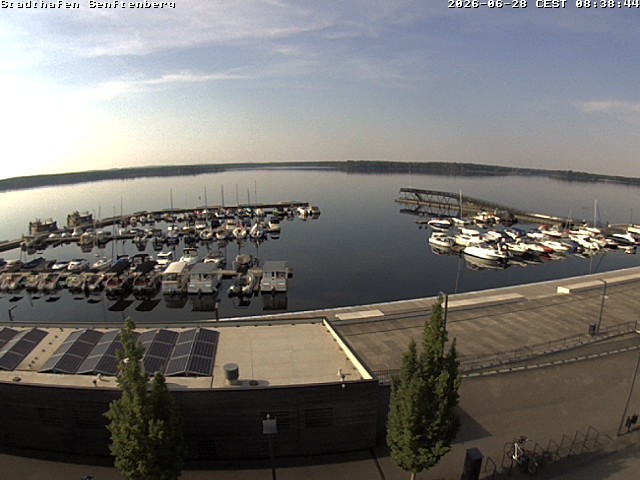 Archiv Foto Webcam Blick auf den Stadthafen und den Senftenberger See