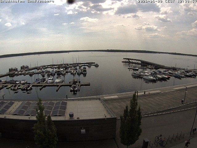 Archiv Foto Webcam Blick auf den Stadthafen und den Senftenberger See