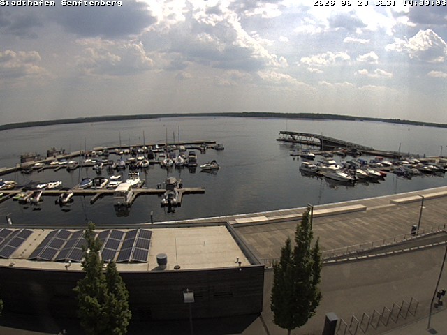 Archiv Foto Webcam Blick auf den Stadthafen und den Senftenberger See