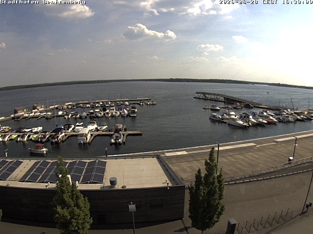 Archiv Foto Webcam Blick auf den Stadthafen und den Senftenberger See