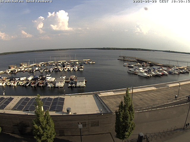 Archiv Foto Webcam Blick auf den Stadthafen und den Senftenberger See