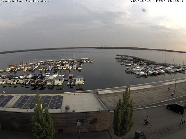 Archiv Foto Webcam Blick auf den Stadthafen und den Senftenberger See