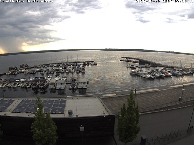 Archiv Foto Webcam Blick auf den Stadthafen und den Senftenberger See