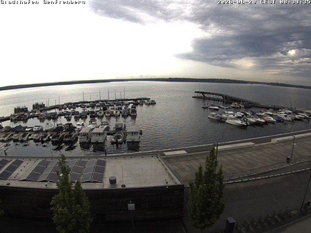 Archiv Foto Webcam Blick auf den Stadthafen und den Senftenberger See