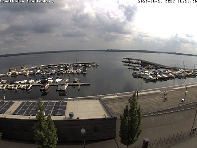 Archiv Foto Webcam Blick auf den Stadthafen und den Senftenberger See