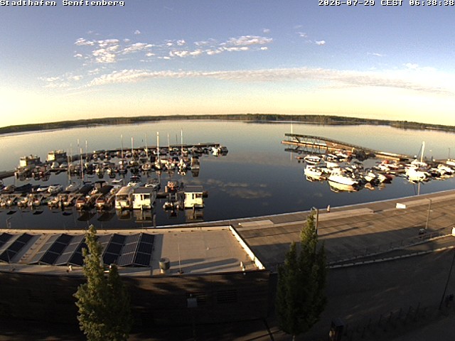Archiv Foto Webcam Blick auf den Stadthafen und den Senftenberger See