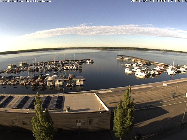 Archiv Foto Webcam Blick auf den Stadthafen und den Senftenberger See