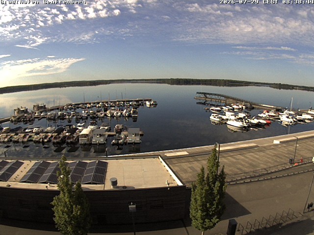 Archiv Foto Webcam Blick auf den Stadthafen und den Senftenberger See