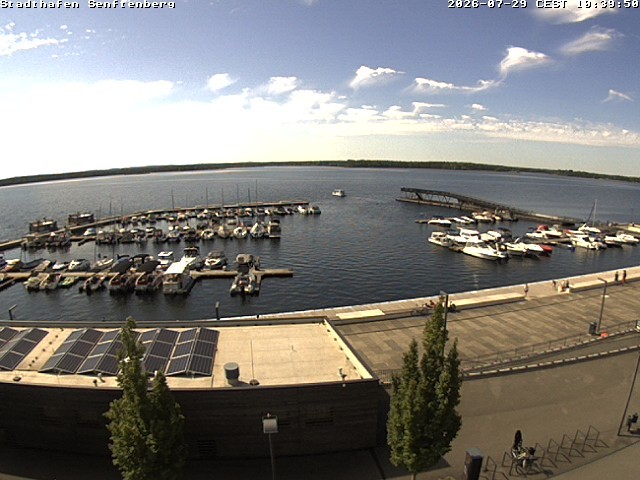 Archiv Foto Webcam Blick auf den Stadthafen und den Senftenberger See