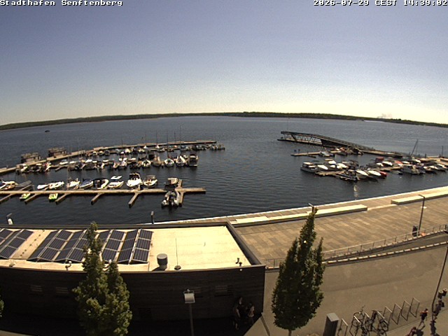 Archiv Foto Webcam Blick auf den Stadthafen und den Senftenberger See