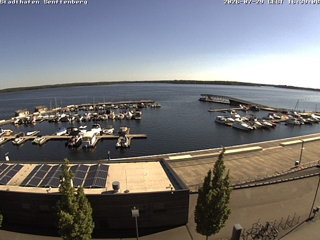 Archiv Foto Webcam Blick auf den Stadthafen und den Senftenberger See