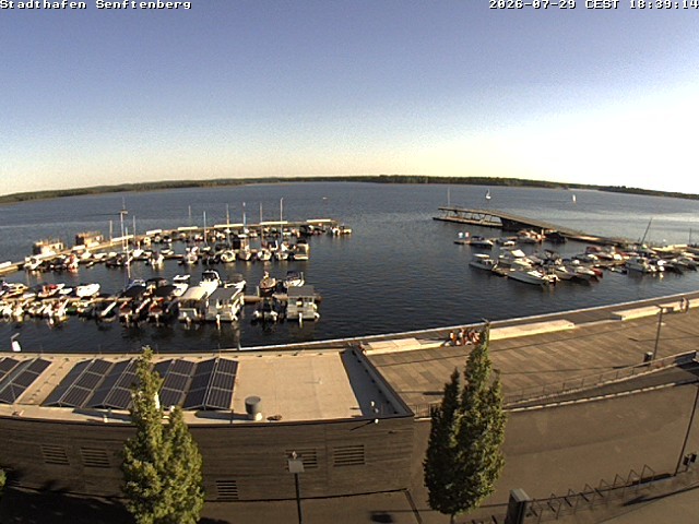 Archiv Foto Webcam Blick auf den Stadthafen und den Senftenberger See