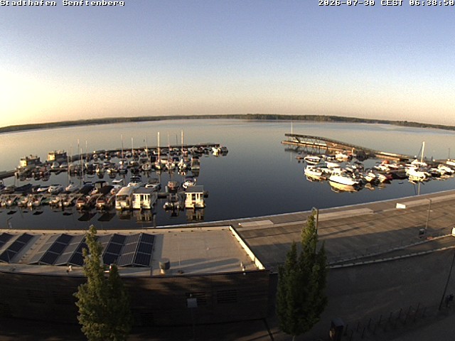 Archiv Foto Webcam Blick auf den Stadthafen und den Senftenberger See