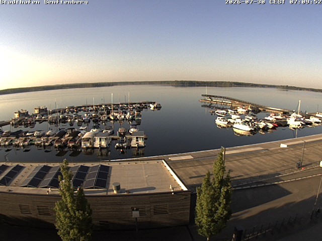 Archiv Foto Webcam Blick auf den Stadthafen und den Senftenberger See