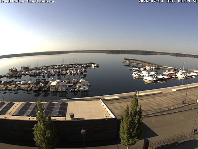 Archiv Foto Webcam Blick auf den Stadthafen und den Senftenberger See