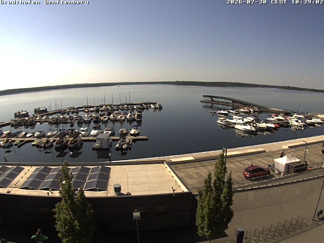 Archiv Foto Webcam Blick auf den Stadthafen und den Senftenberger See