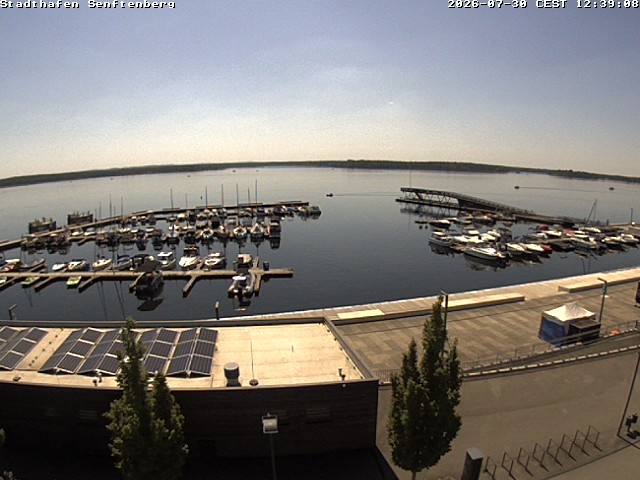 Archiv Foto Webcam Blick auf den Stadthafen und den Senftenberger See