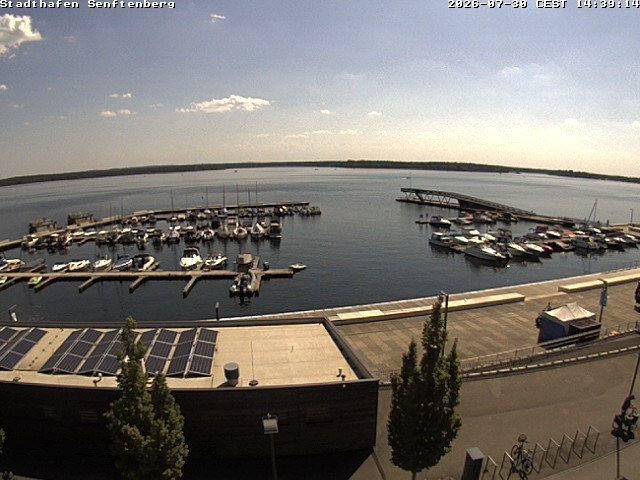 Archiv Foto Webcam Blick auf den Stadthafen und den Senftenberger See