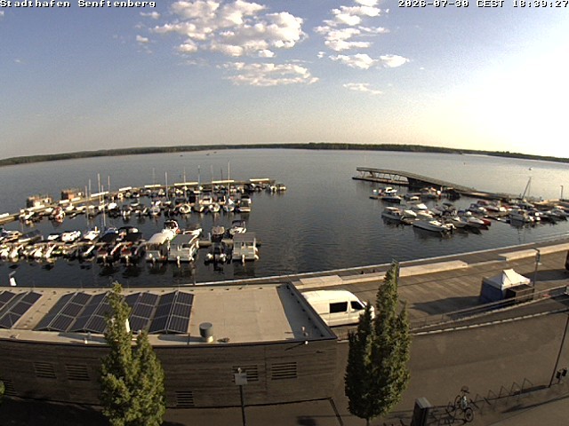 Archiv Foto Webcam Blick auf den Stadthafen und den Senftenberger See