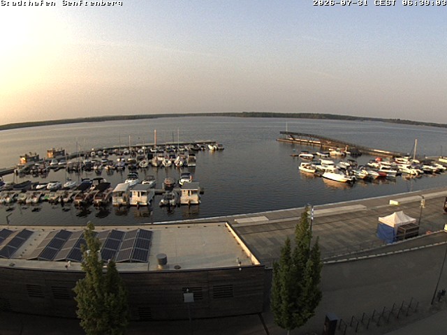 Archiv Foto Webcam Blick auf den Stadthafen und den Senftenberger See