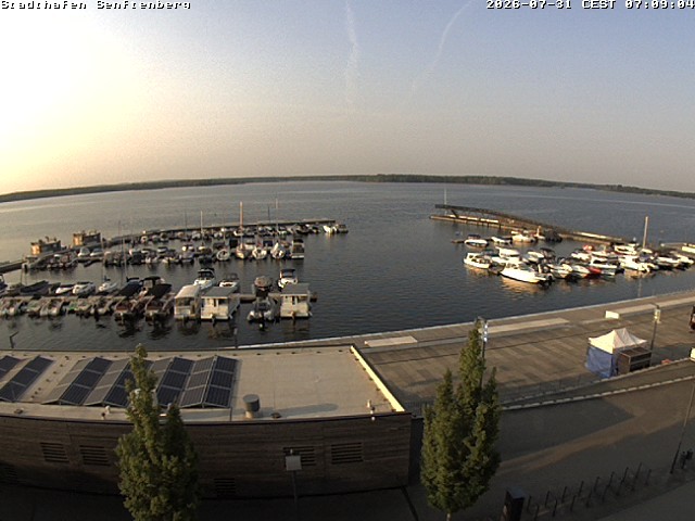 Archiv Foto Webcam Blick auf den Stadthafen und den Senftenberger See