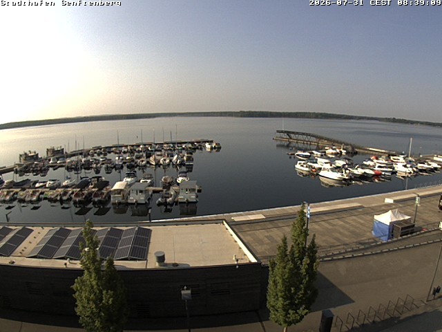 Archiv Foto Webcam Blick auf den Stadthafen und den Senftenberger See