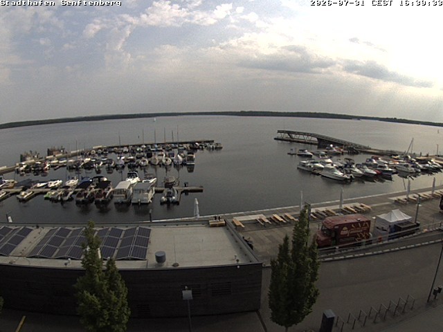 Archiv Foto Webcam Blick auf den Stadthafen und den Senftenberger See