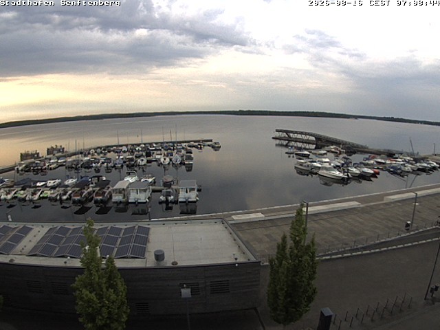 Archiv Foto Webcam Blick auf den Stadthafen und den Senftenberger See