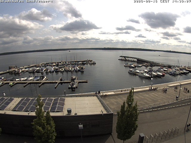 Archiv Foto Webcam Blick auf den Stadthafen und den Senftenberger See