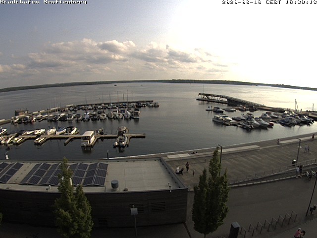 Archiv Foto Webcam Blick auf den Stadthafen und den Senftenberger See