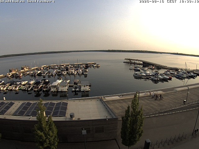 Archiv Foto Webcam Blick auf den Stadthafen und den Senftenberger See