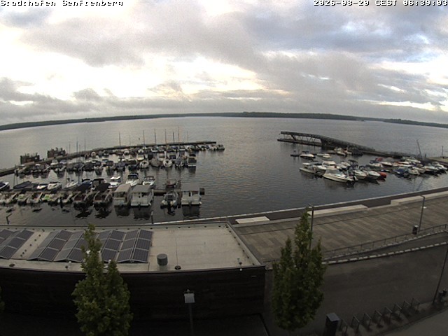 Archiv Foto Webcam Blick auf den Stadthafen und den Senftenberger See