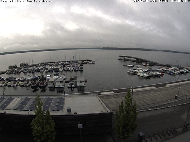 Archiv Foto Webcam Blick auf den Stadthafen und den Senftenberger See