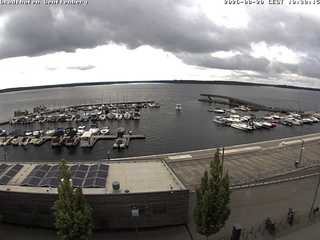 Archiv Foto Webcam Blick auf den Stadthafen und den Senftenberger See