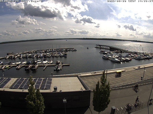 Archiv Foto Webcam Blick auf den Stadthafen und den Senftenberger See