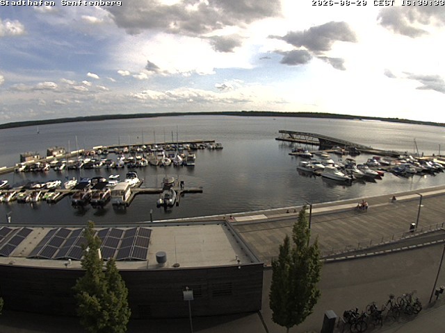 Archiv Foto Webcam Blick auf den Stadthafen und den Senftenberger See