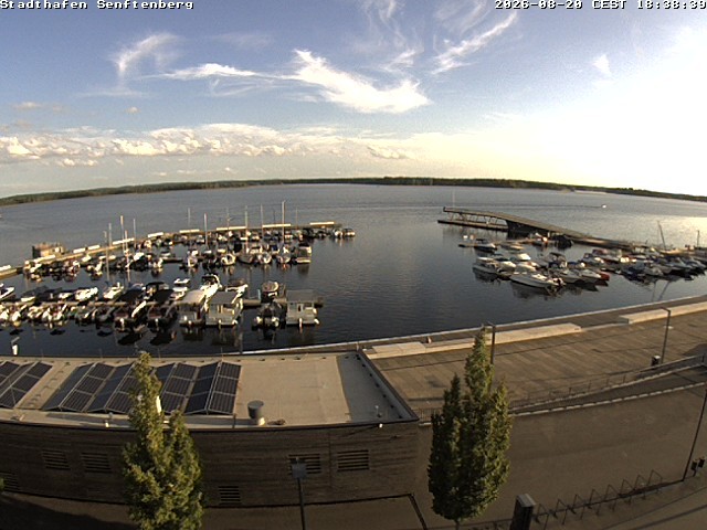 Archiv Foto Webcam Blick auf den Stadthafen und den Senftenberger See
