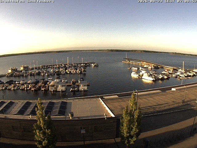 Archiv Foto Webcam Blick auf den Stadthafen und den Senftenberger See
