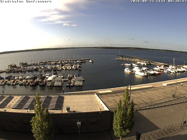 Archiv Foto Webcam Blick auf den Stadthafen und den Senftenberger See