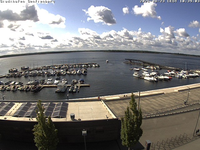 Archiv Foto Webcam Blick auf den Stadthafen und den Senftenberger See
