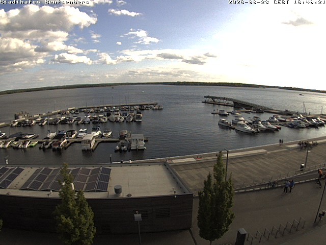 Archiv Foto Webcam Blick auf den Stadthafen und den Senftenberger See