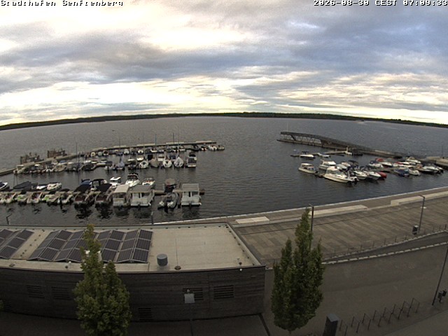Archiv Foto Webcam Blick auf den Stadthafen und den Senftenberger See