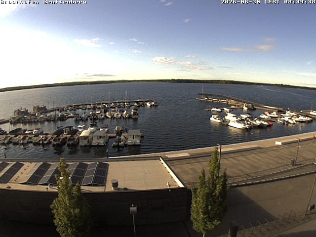 Archiv Foto Webcam Blick auf den Stadthafen und den Senftenberger See