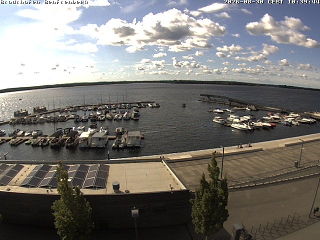 Archiv Foto Webcam Blick auf den Stadthafen und den Senftenberger See