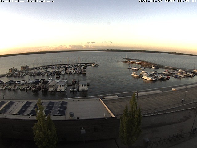 Archiv Foto Webcam Blick auf den Stadthafen und den Senftenberger See