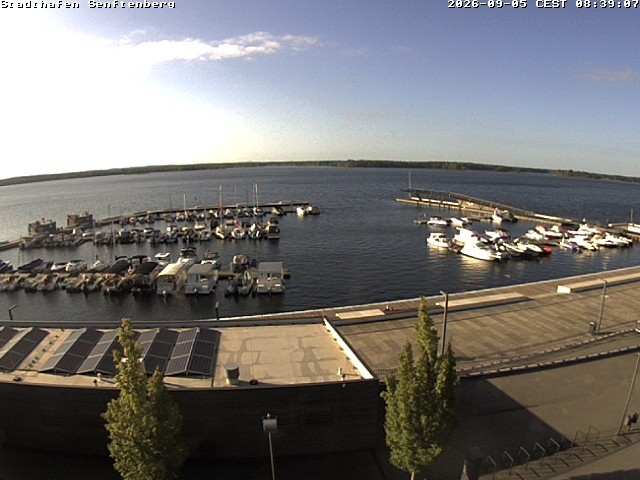 Archiv Foto Webcam Blick auf den Stadthafen und den Senftenberger See