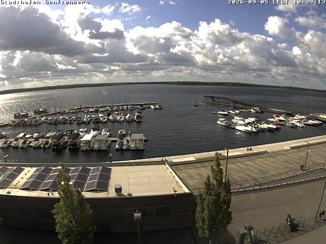Archiv Foto Webcam Blick auf den Stadthafen und den Senftenberger See