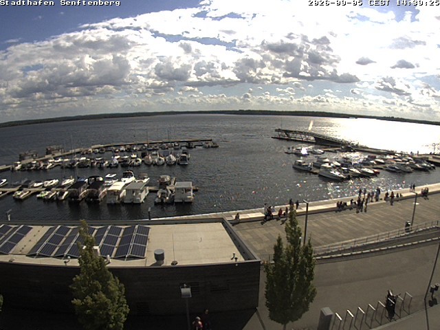 Archiv Foto Webcam Blick auf den Stadthafen und den Senftenberger See